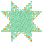 Sawtooth Star Quilt Block for "Windowsill Wonders" 2018 Row of the Month Quilt from BOMquilts.com!