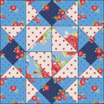 "Harry Loves Alice" 2019 Block of the Month Quilt from BOMquilts.com - Block #2 Girl's Favorite