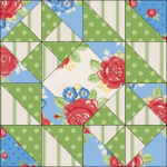 "Harry Loves Alice" 2019 Block of the Month Quilt from BOMquilts.com - Block #3 Hither & Yon
