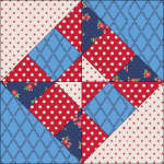 "Harry Loves Alice" 2019 Block of the Month Quilt from BOMquilts.com - Block #7 Storm Signal