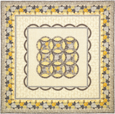 “Ophelia” Free Wedding Quilt Pattern designed by Konda Luckau from Timeless Treasures