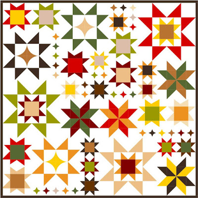 “Seeing Stars Quilt Along” Free Quilt Pattern designed by Melissa Corry from Happy Quilting