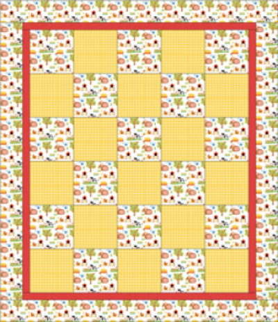 “Alternate Square Pattern” Free Charity Quilt Pattern designed & from Quilts for Kids