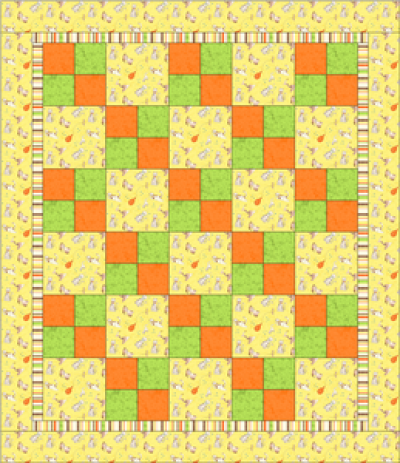 “Four Patch Pattern” Free Charity Quilt Pattern designed & from Quilts for Kids