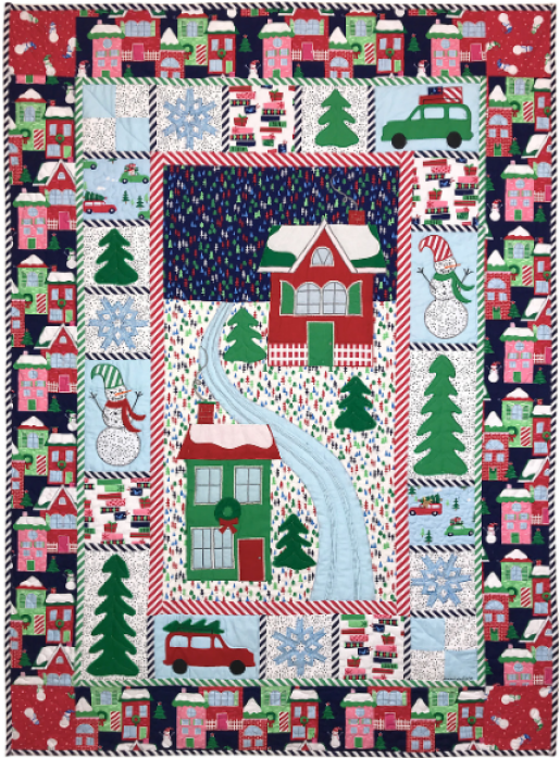 “Home for the Holidays” a Free Christmas Pattern designed by Marinda Stewart from Michael Miller Fabrics