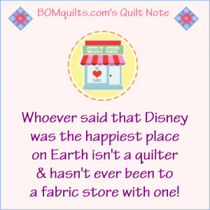 BOMquilts.com's Meme: Is Disney really the happiest place on Earth?!