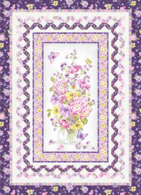 “Delicate Beauty” Free Easter Quilt Pattern designed by Wendy Sheppard from Michael Miller Fabrics