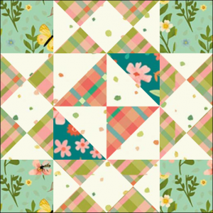 Girl's Favorite Quilt Block One from the "Graceful Garden" 2021 BOM Quilt! A Free Pattern Featured at BOMquilts.com!