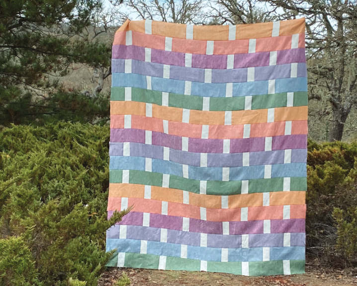 “Apple Basket 2.0” a Free Easy to Sew Quilt Pattern designed & from Birch Organic Fabric