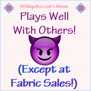 BOMquilt's Meme: Do you play as well with others as I do?!