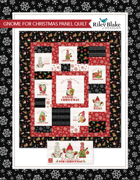 “Gnome for Christmas” is a Free Christmas Quilt Pattern designed & from Riley Blake Designs