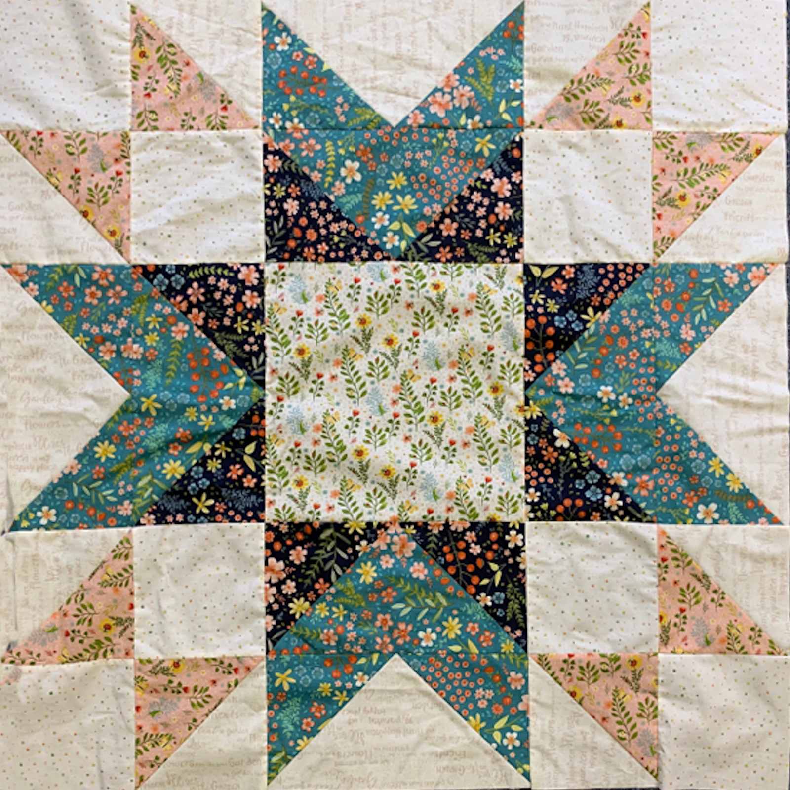 "Amish Star" Quilt Block Made by Jean G.