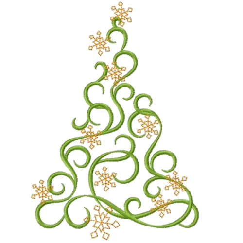 “Modern Christmas Tree” is a Free Christmas Machine Embroidery Design from EmbroIdnew