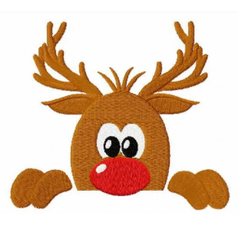 “Rudolph Reindeer” is a Free Christmas Machine Embroidery Design from EmbroIdnew
