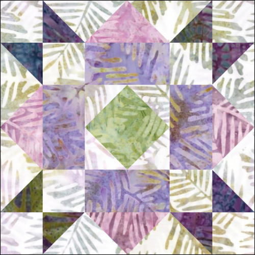 Morning Glory Quilt Block is a Free Pattern for a 13" quilt block at BOMquilts.com! It's a quilt block that's a part of the 2022 "Majestic Beauty" BOM Quilt!