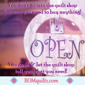 When Elmer Fudd goes into a quilt shop he's very, very quiet...which is how quilters are, too!