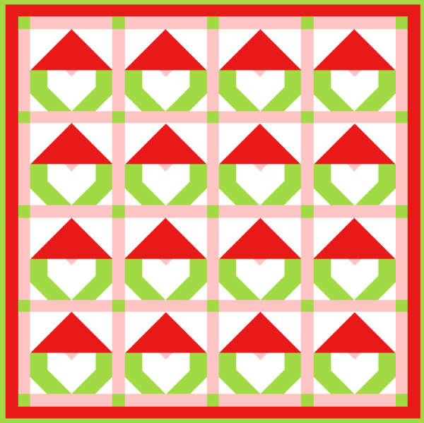 "Santa Gnome Lap Quilt" is a "Free Christmas in July 2022" Pattern designed by TK Harrison from BOMquilts.com!