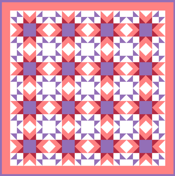 "Glory Star Lap Quilt" is a "Free Christmas in July 2022" Pattern designed by TK Harrison from BOMquilts.com!