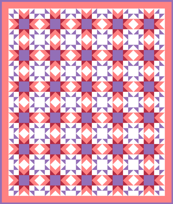 "Glory Star Quilt" is a "Free Christmas in July 2022" Pattern designed by TK Harrison from BOMquilts.com!