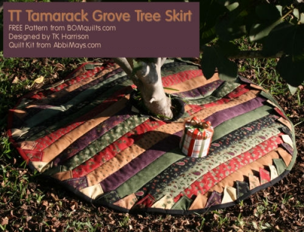 TT Tamarack Grove Tree Skirt is a Free Christmas Tree Skirt Pattern Designed by TK Harrison!