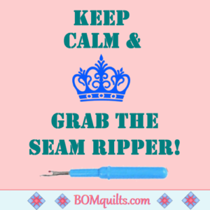 My seam ripper & I have become best friends! Not because I need another best friend! But I might as well make peace while I still can!