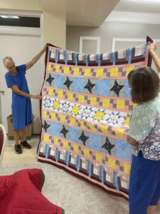 Merle sewed my "Windowsill Wonders" 2018 Row of the Month quilt together! She's with the Holmes Valley Quilters from Holmes County, Florida!