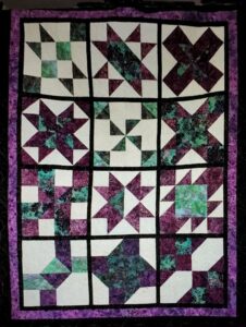 L. Tandy sewed my original design "Cinnamon-teen Chocolate Figs & Roses" BOM quilt together!