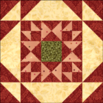 Honeymoon Quilt Block is a Free Pattern for an 15" finished quilt block at BOMquilts.com! It's a quilt block that's a part of the 2023 "Everything is Coming up Roses" BOM Quilt!