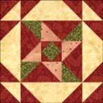 Summer Breeze Quilt Block is a Free Pattern for an 15" finished quilt block at BOMquilts.com! It's a quilt block that's a part of the 2023 "Everything is Coming up Roses" BOM Quilt!