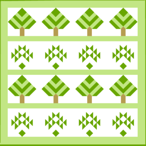 The "Little Trees Quilt Block" is a traditionally pieced free quilt block pattern! It is in the "Christmas in July 2023" that is a part of the free "Christmas in July 2023" lap quilt patterns! Designed by TK Harrison - Owner of BOMquilts.com!
