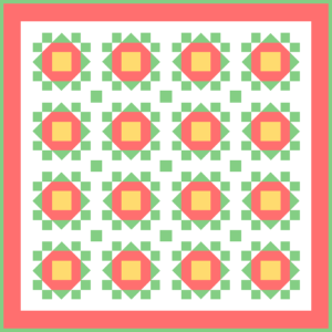 "Christmas Wreath Lap Quilt," that is a Bonus quilt pattern for the free "Christmas in July 2023" lap quilt patterns, has been revealed at BOMquilts.com! Designed by TK Harrison - Owner of BOMquilts.com!