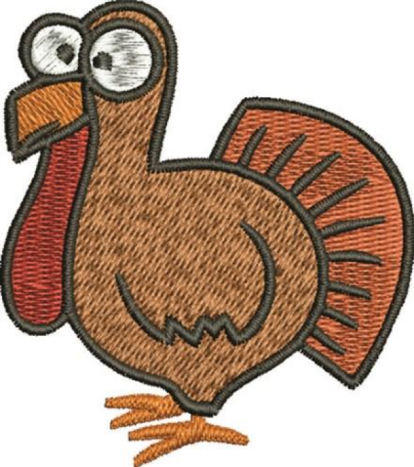 "Turkey” is a Free Thanksgiving Machine Embroidery Design designed & from Embroidery Designs!