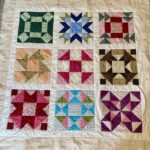 One "Quilted Kitchen Sampler" BOM quilt made by a member of the Huntington Quilt Guild! The "Quilted Kitchen Sampler" BOM quilt was designed by TK Harrison, owner of BOMquilts.com!