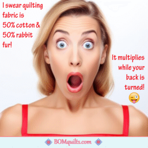 BOMquilts meme: You know what they say about rabbits, don't you? They multiply like crazy in the spring & I swear that's what my fabric stash does too! I turn my back & I have twice as much fabric as I had before!
