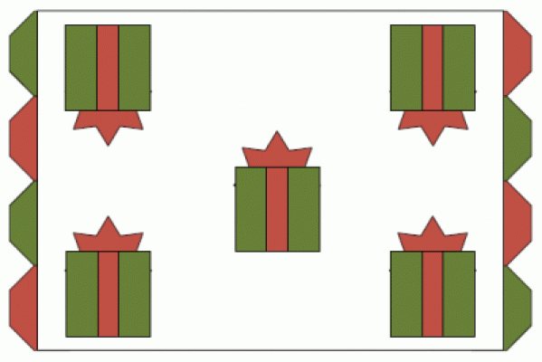 Christmas in July 2011 - Christmas Box Table Runner - an Original Design by Deb Kelderman of Christmas at Heart