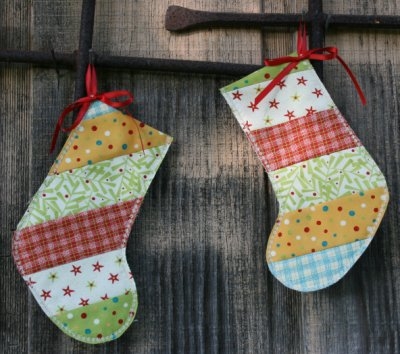 Holly Jolly Gift Christmas Stockings from BOMquilts.com