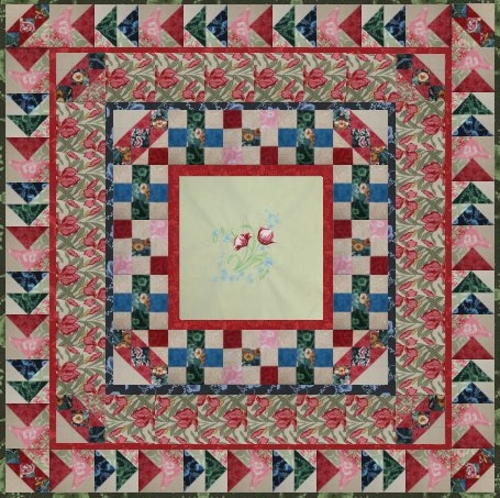 MKs Featured Flower Porch Quilt from BOMquilts.com