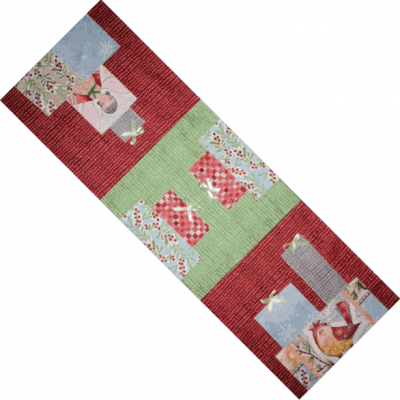 Merry Stitches Presents Table Runner designed by TK Harrison for BOMquilts.com