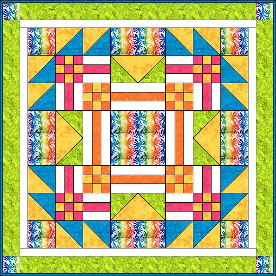 Sunshine Breeze - an Original Design and Free Quilt Pattern by TK Harrison for BOMquilts.com