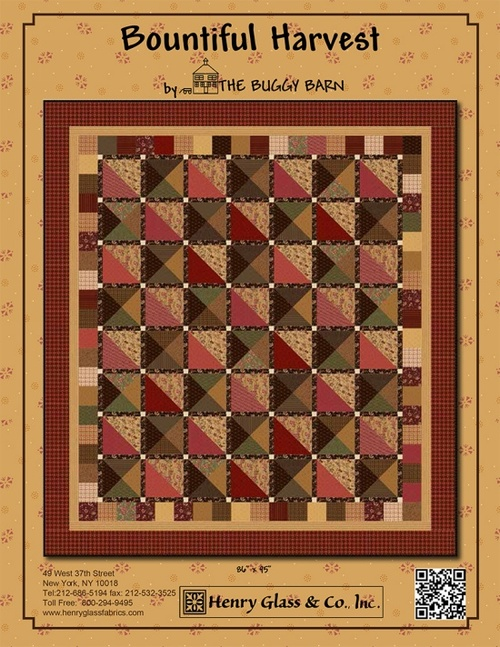 “Bountiful Harvest” Free Quilt Pattern designed by The Buggy Barn from Henry Glass Fabrics