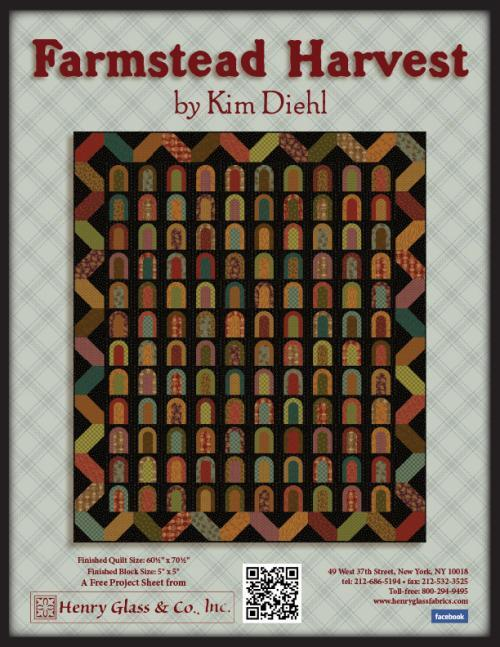 “Farmstead Harvest” Free Quilt Pattern designed by Kim Diehl from Henry Glass Fabrics