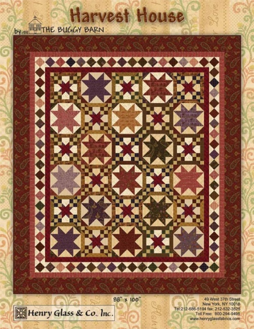 “Harvest House” Free Quilt Pattern designed by The Buggy Barn from Henry Glass Fabrics