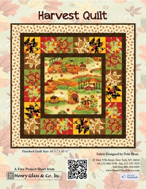 “Harvest Quilt” Free Quilt Pattern from Henry Glass Fabrics