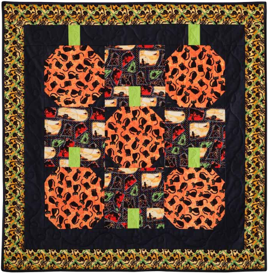 “Pumpkin Boo” Free Quilt Pattern designed by Joanie Holton & Melonie Gresethk from Free Spirit