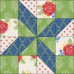 "Harry Loves Alice" 2019 Block of the Month Quilt from BOMquilts.com - Block #1 Clay's Choice