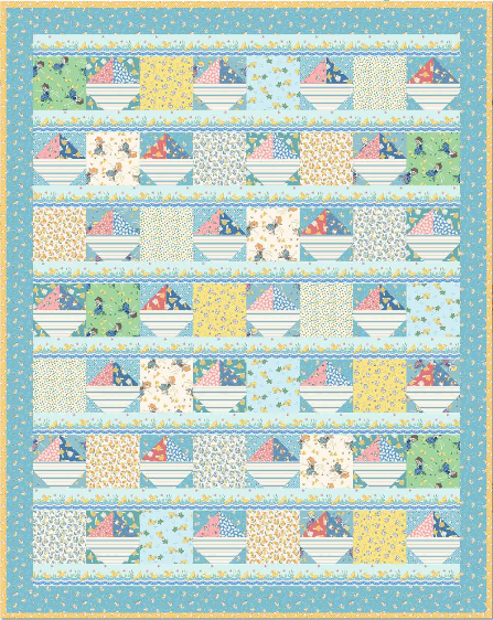“Ducks and Boats” Free Pattern designed by Rachel Shelburne from Maywood Studio