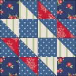 "Harry Loves Alice" 2019 Block of the Month Quilt from BOMquilts.com - Block #5 Hovering Hawks