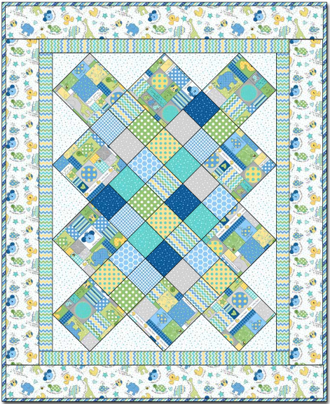 “Little One Boy Quilt” Free Pattern designed by Grace Wilson from Maywood Studio