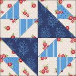 "Harry Loves Alice" 2019 Block of the Month Quilt from BOMquilts.com - Block #6 Old Maid's Puzzle