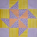 "Harry Loves Alice" 2019 Free Block of the Month Quilt from BOMquilts.com designed by TK Harrison. Block #8 Flying X. Made by Meloney F.
